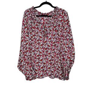 Sanctuary Floral Peasant Blouse Women’s 2X Multicolor Long Sleeve